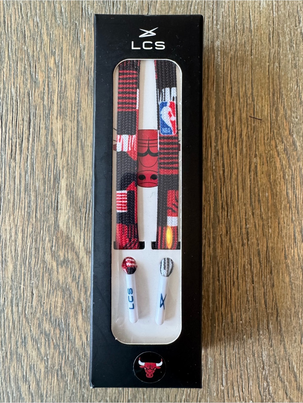 LCS Chicago Bulls Red & Black shoe laces